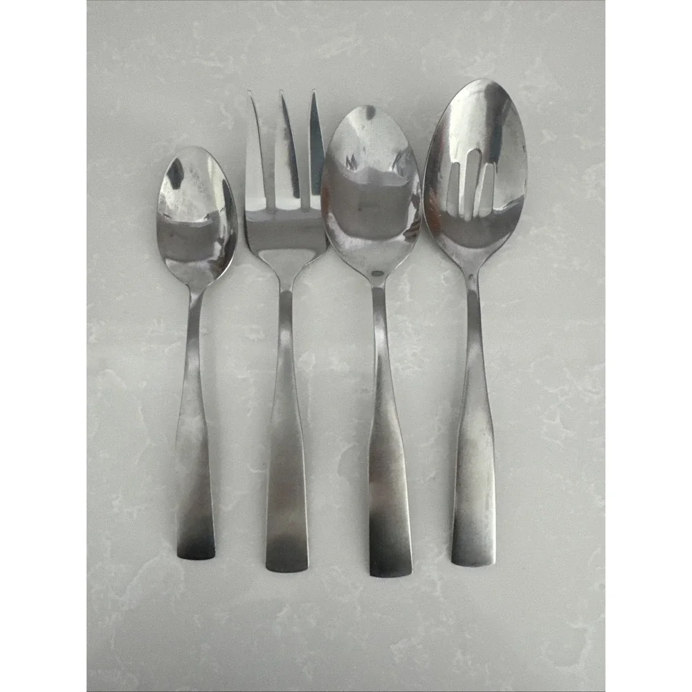 Hampton‎ Forge Bristol Satin Finish Deco Flatware Set 62Pieces Fork Knives Spoon